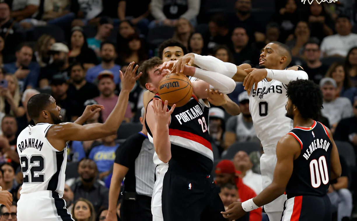 The Spurs make it against the Trail Blazers, Keldon Johnson, the best player.