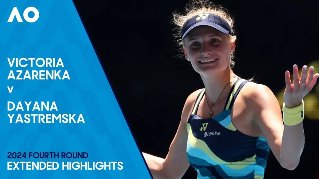 Victoria Azarenka v Dayana Yastremska Extended Highlights | Australian ...