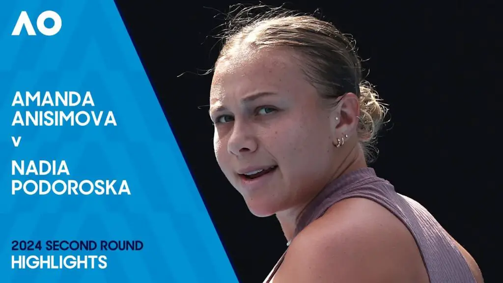 Amanda Anisimova v Nadia Podoroska Highlights Australian Open 2024