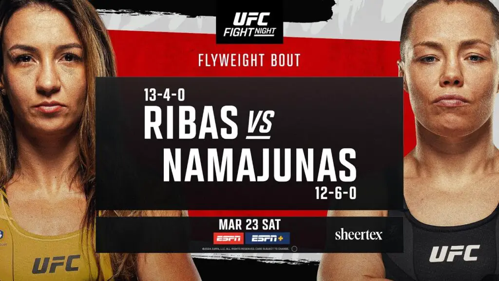 UFC Vegas 89 Ribas vs Namajunas March 23 Fight Promo