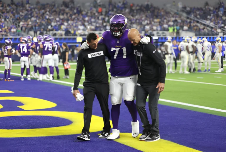 LT Christian Darrisaw will undergo surgery on the injured knee. The season is over for him.