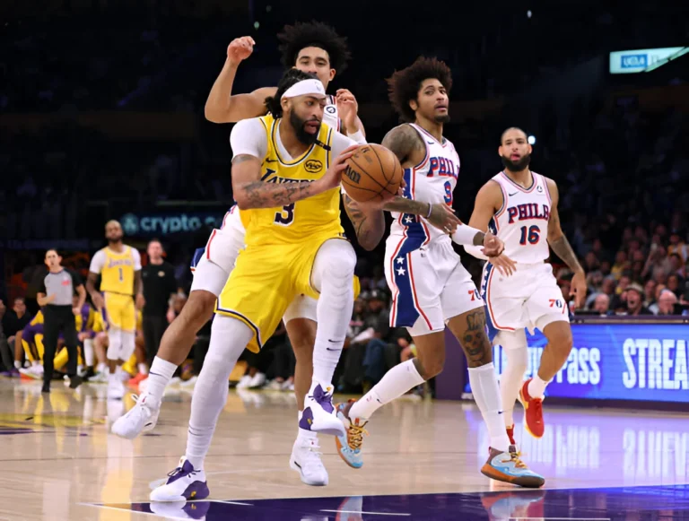 Davis and LeBron led the Lakers to glory against the 76ers.