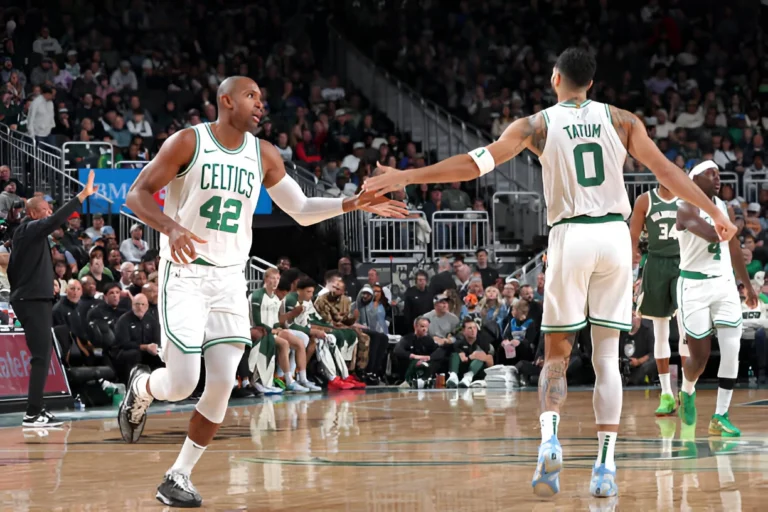Teamwork and determination, Boston Celtics win against Milwaukee Bucks. Teamwork and determination, Boston Celtics win against Milwaukee Bucks.