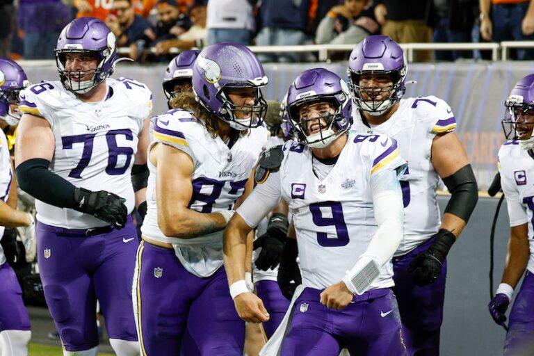 Rookie QB J.J. McCarthy Struggles in Start Debut Against Bears, but Improves for a Solid Performance