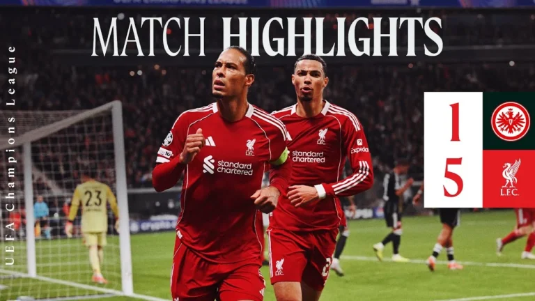 Highlights: Eintracht Frankfurt 1- 5 Liverpool FIVE Goals as Reds Return to Winning Ways!