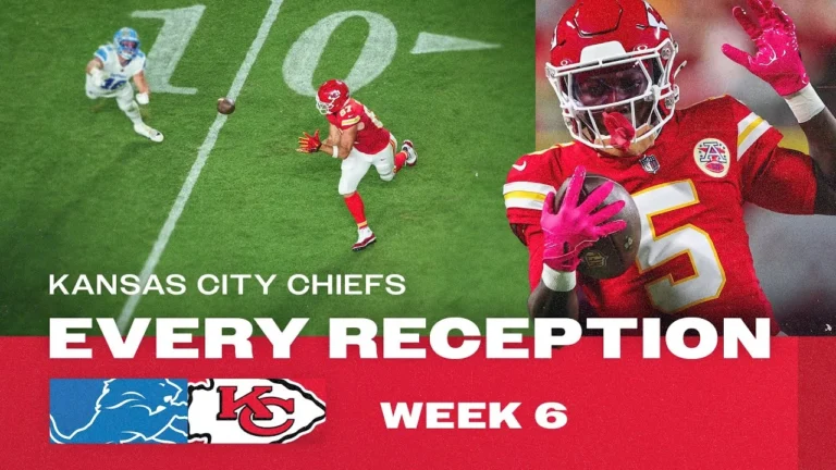EVERY CHIEFS RECEPTION from Week 6 Win vs Detroit Lions MUST-SEE Kansas City Chiefs Highlights