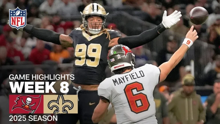 Tampa Bay Buccaneers vs. New Orleans Saints Game Highlights NFL 2025 Season Week 8