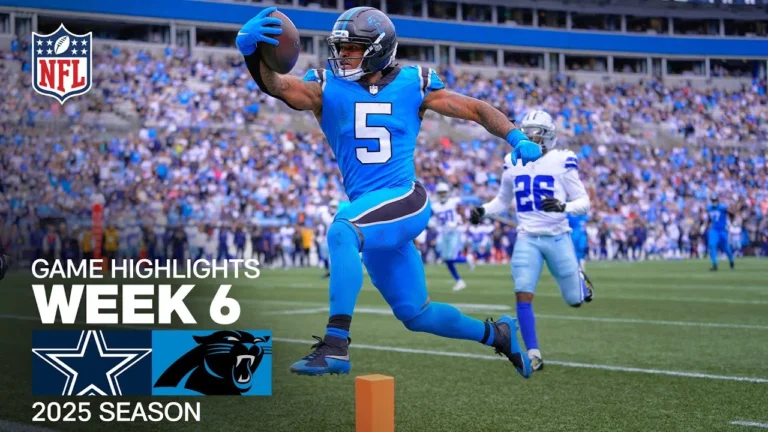 Dallas Cowboys vs. Carolina Panthers Game Highlights NFL 2025 Season Week 6