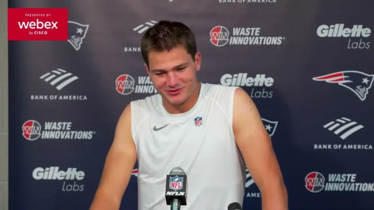 Drake Maye: I’m Proud of the Guys Up Front. Patriots Press Conference