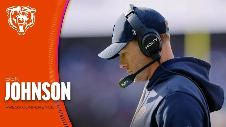 Ben Johnson on Week 8 game vs. Baltimore Ravens Chicago Bears