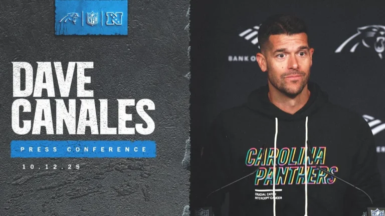 Dave Canales speaks after Panthers 30-27 win over Cowboys Carolina Panthers