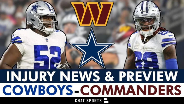 GREAT Cowboys Injury News Ft CeeDee Lamb & Tyler Booker Cowboys vs Commanders Preview NFL Week 7