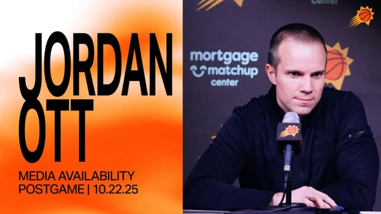 Jordan Ott Postgame Media Availability Phoenix Suns 10-22-25