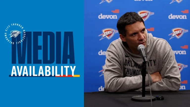 OKC Thunder Full Media Availability Post Game at Indiana Pacers Preseason October 11, 2025