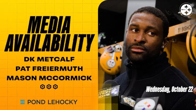 DK Metcalf, Pat Freiermuth, Mason McCormick Media Availability (Oct. 22) Pittsburgh Steelers