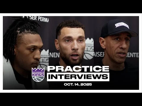 Isaac Jones, Zach LaVine & Coach Christie Practice Interviews 10.14.25