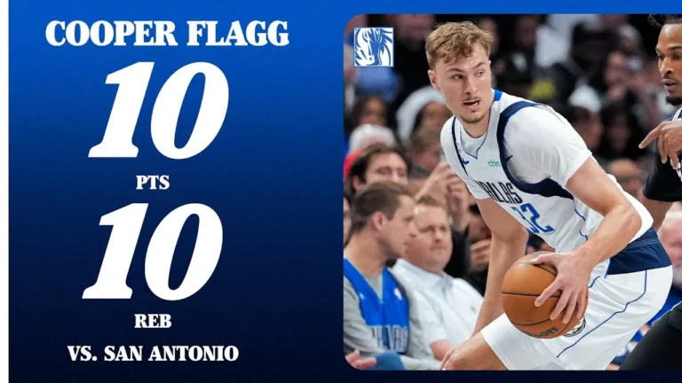 Cooper Flagg (10 PTS 10 REB) vs. San Antonio Spurs October 15, 2025