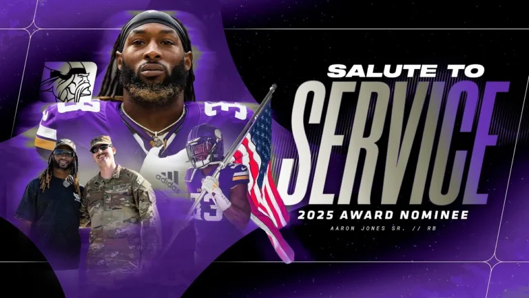 Aaron Jones Named Minnesota Vikings 2025 NFL Salute To Service Nominee