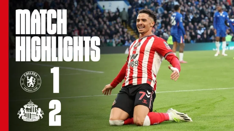 Talbi Scores Stoppage-Time Winner Chelsea FC 1 – 2 Sunderland AFC Premier League Highlights