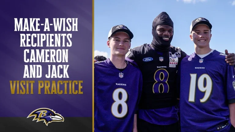 Ravens Host Fans Through Make-A-Wish Baltimore Ravens