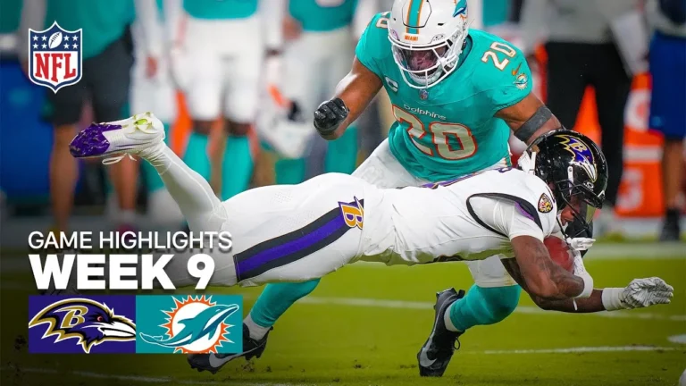 Baltimore Ravens vs Miami Dolphins Game Highlights 2025 NFL Season Week 9