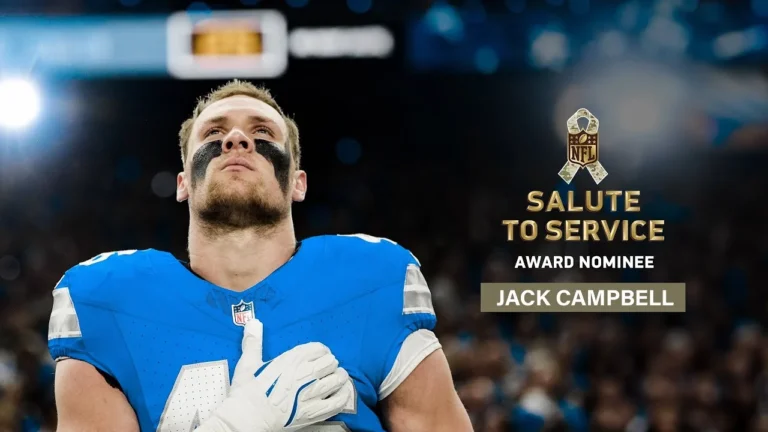 Jack Campbell is the Detroit Lions Salute to Service nominee