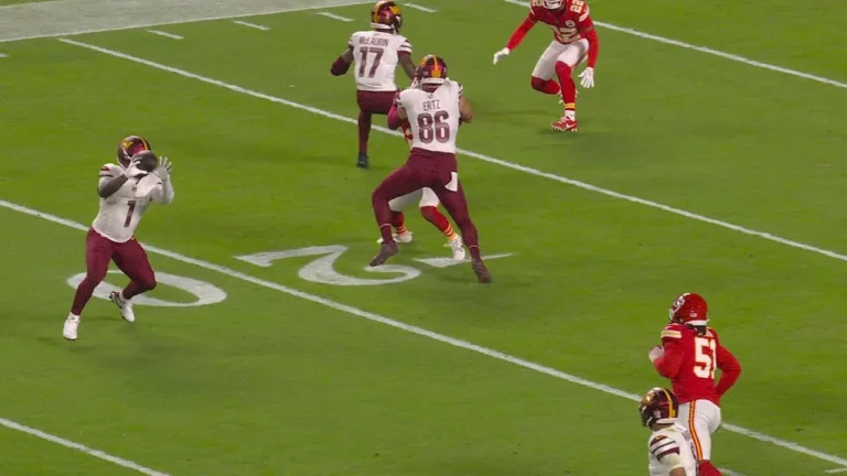Crazy Ricochet! Pass hits Deebo’s facemask into Danna’s hands for WILD INT