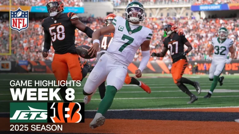 New York Jets vs. Cincinnati Bengals Game Highlights NFL 2025 Season Week 8