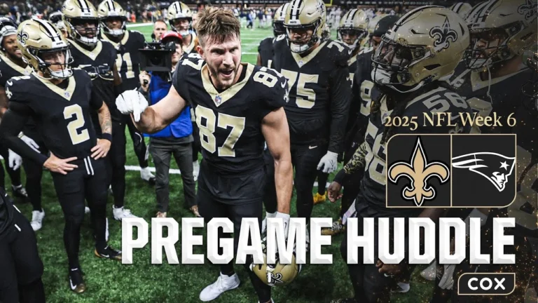 Saints Pregame Huddle vs. Patriots 2025 NFL Week 6