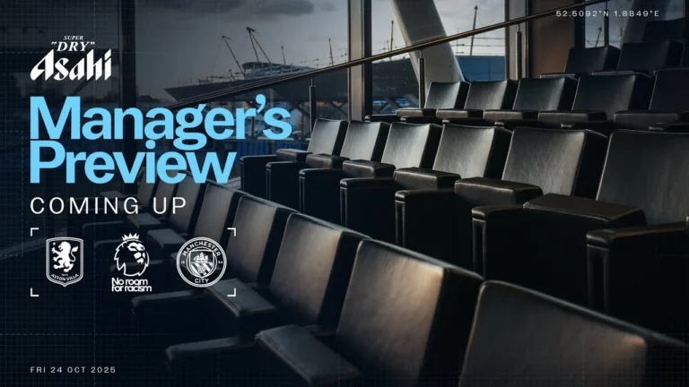 WATCH LIVE! Manager’s Preview – Pep Guardiola Aston Villa v Man City Premier League