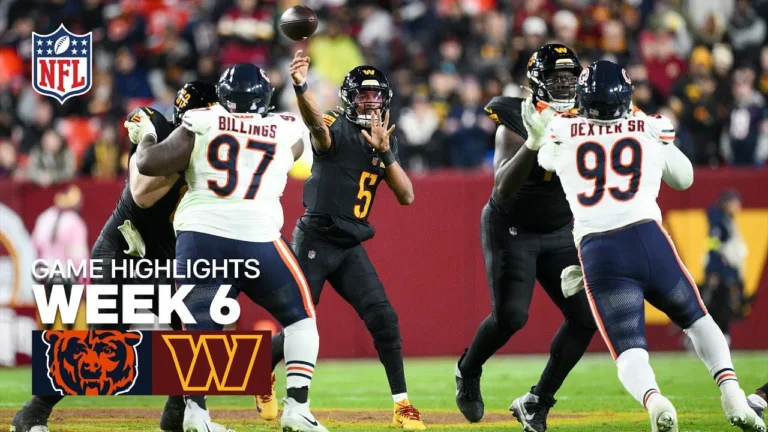 Chicago Bears vs Washington Commanders Game Highlights 2025 NFL Season Week 6