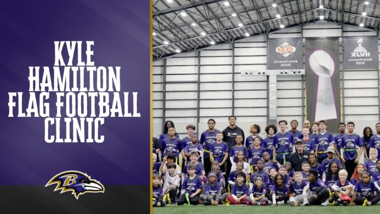 Kyle Hamilton Hosts Flag Football Clinic for Military Family Kids Baltimore Ravens