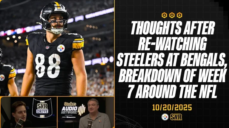 Thoughts after re-watching Steelers at Bengals More SNR Drive (Oct. 20) Pittsburgh Steelers