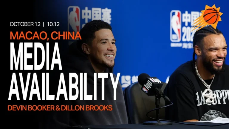 Devin Booker and Dillon Brooks Phoenix Suns Postgame Media Availability from Macao, China 10-12-25