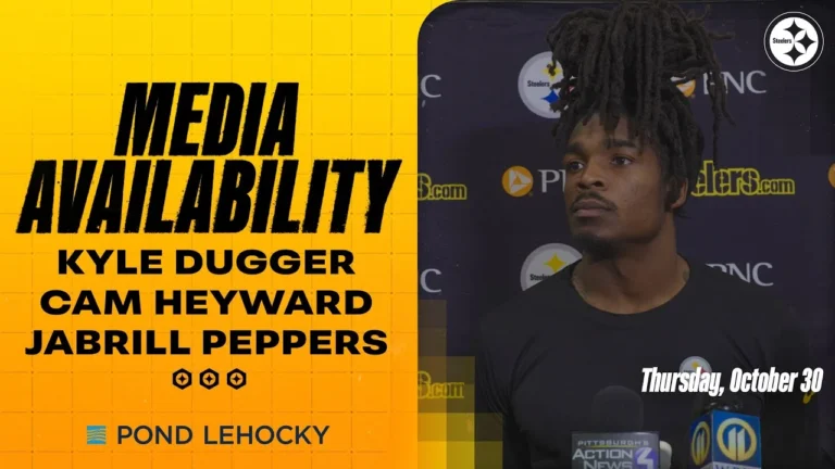 Cam Heyward, Kyle Dugger, Jabrill Peppers Media Availability (Oct. 30) Pittsburgh Steelers