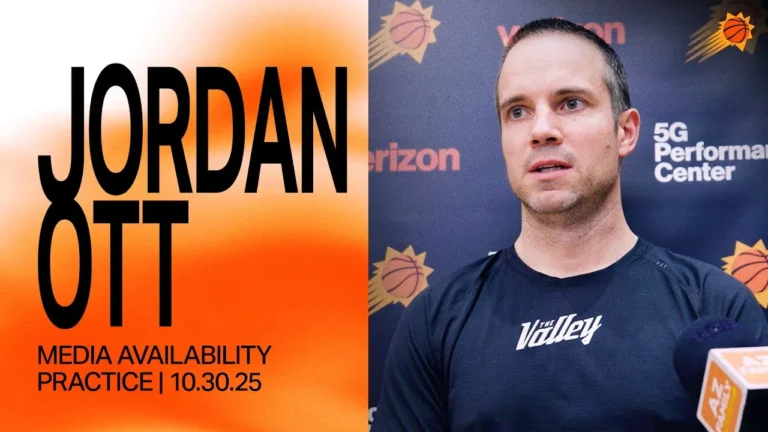 Jordan Ott Practice Media Availability Phoenix Suns 10-30-25