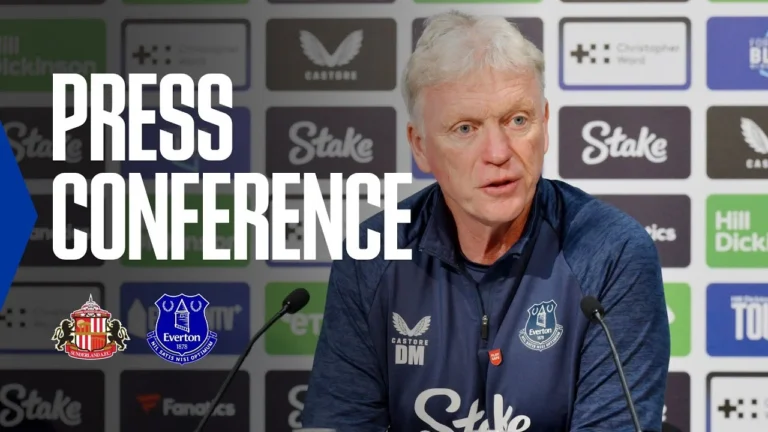 SUNDERLAND V EVERTON David Moyes’ Premier League press conference