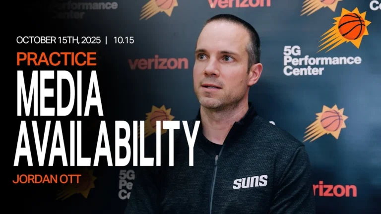 Head Coach Jordan Ott Practice Media Availability 10-15-25 Phoenix Suns