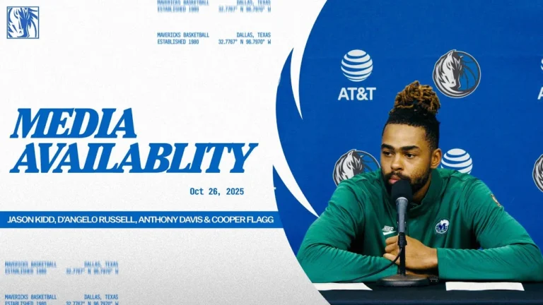 Jason Kidd, D’Angelo Russell, Cooper Flagg, Anthony Davis Post Media Availability vsTOR 10 26 25
