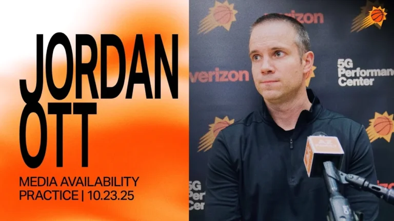 Jordan Ott Practice Media Availability Phoenix Suns 10-23-25