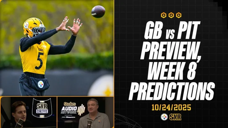 Preview of Steelers vs. Packers, Week 8 NFL Predictions SNR Drive (Oct. 24) Pittsburgh Steelers