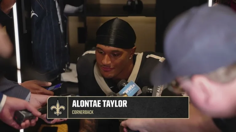 Alontae Taylor interview Saints-Patriots Postgame 2025 NFL Week 6