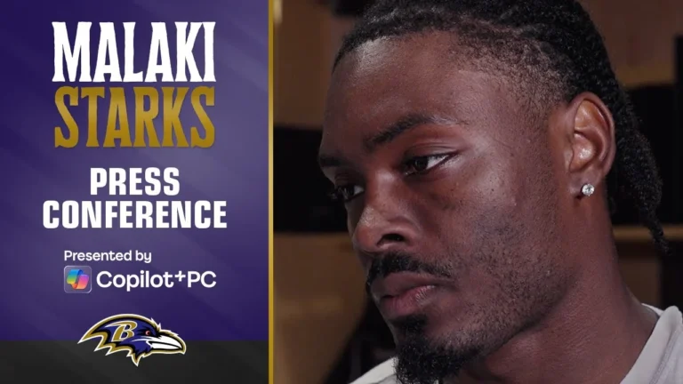 Malaki Starks on His First Career Interception Baltimore Ravens