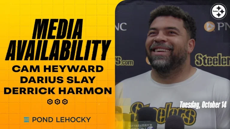 Cam Heyward, Darius Slay, Derrick Harmon Media Availabilities (Oct. 14) Pittsburgh Steelers