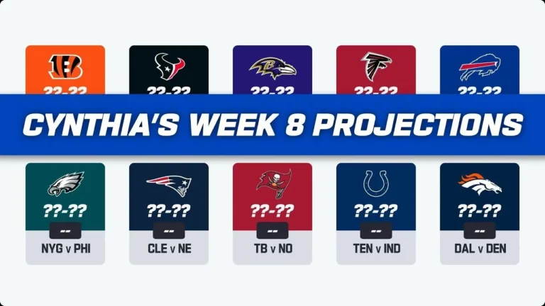 Week 8 Score Projections & Win Probabilities