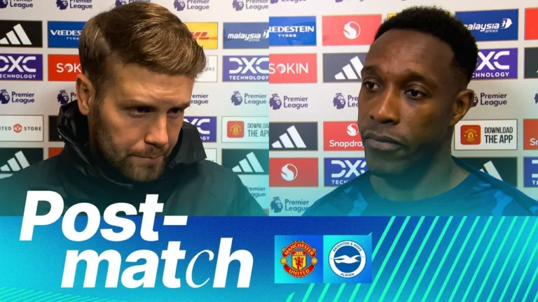 POST-MATCH Hurzeler And Welbeck Man United v Brighton