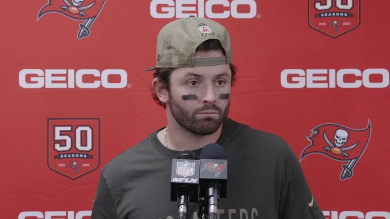 Baker Mayfield Speaks on Divisional Win vs. Saints Press Conference Tampa Bay Buccaneers