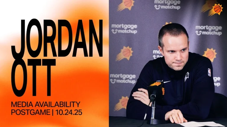 Jordan Ott Postgame Media Availability Phoenix Suns 10-24-25
