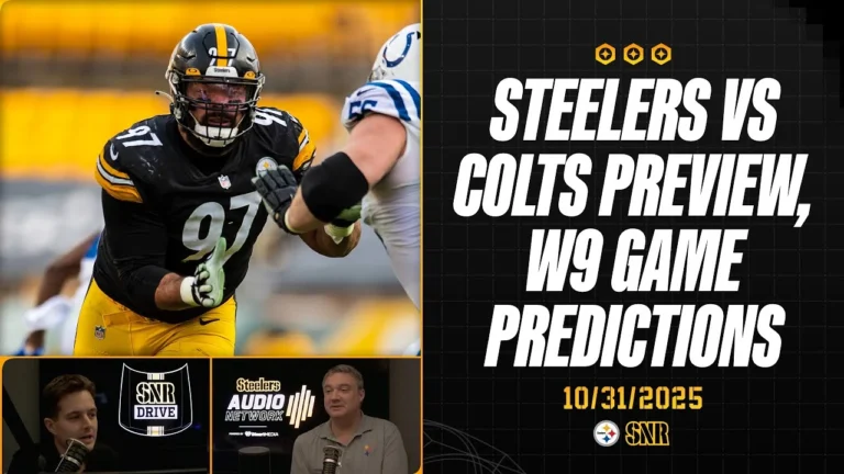 Preview of Steelers-Colts, Week 9 NFL Game Predictions SNR Drive (Oct. 31) Pittsburgh Steelers