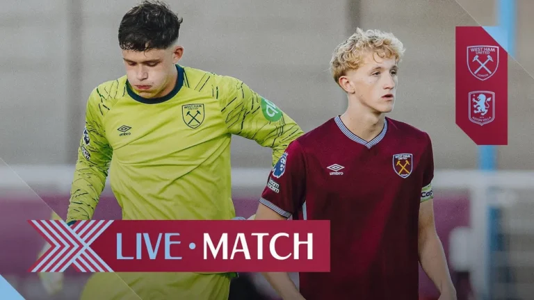 LIVE: West Ham United U21 v Aston Villa U21 Premier League 2